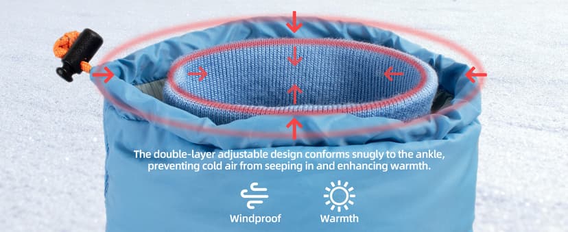 QEZER Down Booties for Men and Women Keep Warm Foot Warmers Camping Slippers Winter Camping Socks