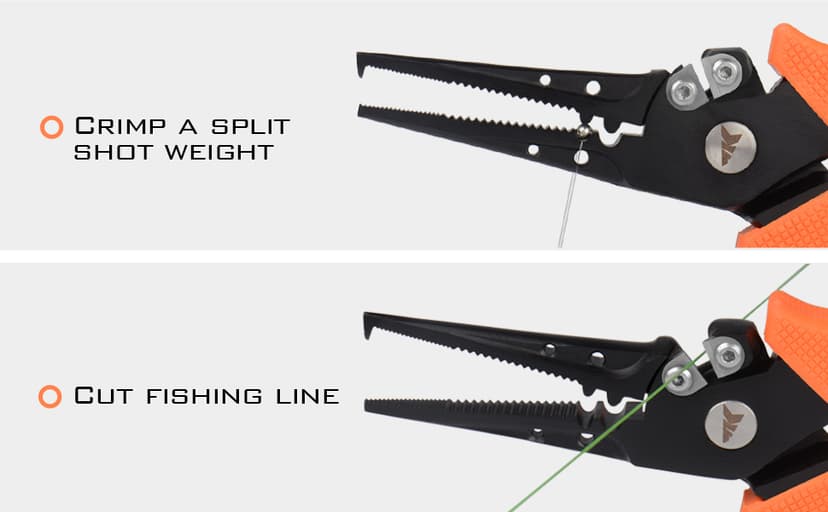KastKing Cutthroat 7 inch Fishing Split Ring Pliers, 420 Stainless Steel Fishing Tools, Saltwater Resistant Fishing Gear, Tungsten Carbide Cutters