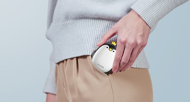 Gaiatop Magnetic Hand Warmers Rechargeable 2 Pack, 3 Settings Pocket-Sized Cute Penguin, Fast Hot Hands Reusable Portable Electric Heater for Camping Hunting Golf, Gifts for Women Men