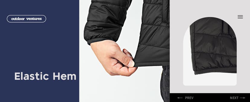 Outdoor Ventures Men's Lightweight Packable Hooded Puffer Jacket Insulated Winter Coat for Snow Ski Traveling