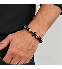 PEALICIOUS Cross Bracelet for Boys, Joshua Birthday Son Gifts for Teens B0FK4PJ31K