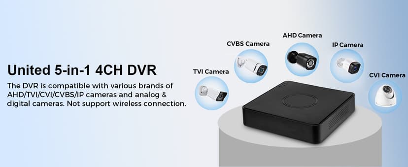 4CH 1080P Wired Security Camera System, AIWIXEN CCTV DVR with 512GB Hard Drive, 4 x Home Surveillance IP68 Waterproof Security Cameras with Human Vehicle Detection, Remote Access, 24-7 Recording