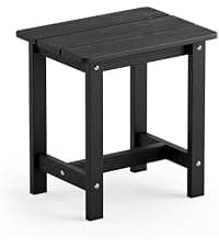 LUE BONA Folding Adirondack Chair, Chairs Set of 4, Cup Holder, Woodgrain, Fire Pit, Patio, Pool, Black