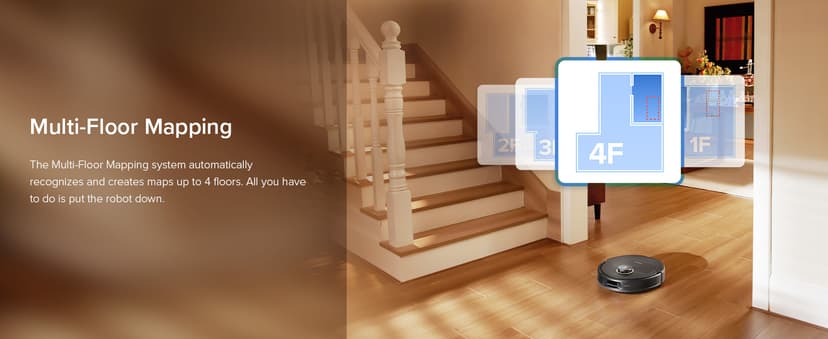 roborock Qrevo S5V Robot Vacuum and Mop, FlexiArm Edge Mopping, 12,000Pa Suction, Dual Zero-Tangle System, Smart Obstacle Avoidance, 10mm Mop Lifting, Auto Mop Washing&Drying, Self-Emptying&Refilling