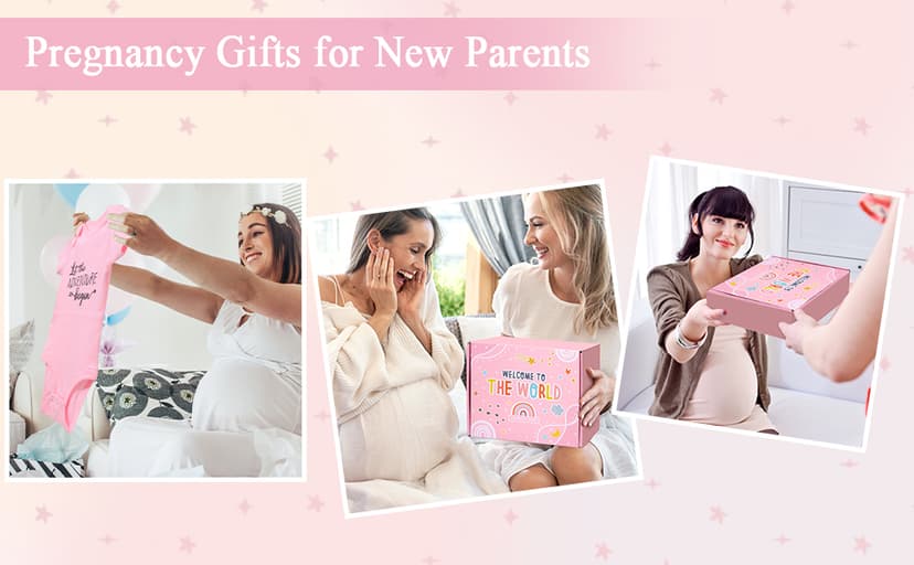 New Mom Gifts for Women, Pregnancy Gift for New Parents Gender Reveal Gifts with Mom and Dad Tumbler Set for First Time Moms