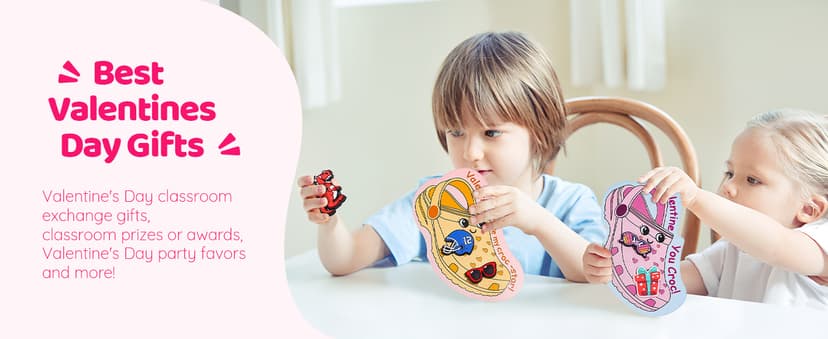 AYGXU Valentines day cards for kids school-valentines day gifts for kids,30pcs Cards with 60 Shoe Charms for boys girls,valentine exchange gifts bulk party favors