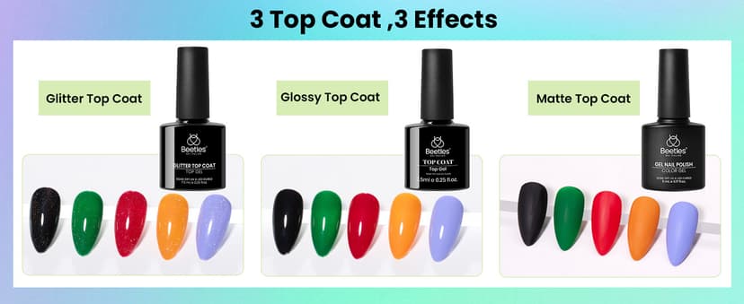 Color Enchantment with Everything Base Top Coat Beginner Starter at Home Nails Kit Manicure DIY Salon Tools Gifts for Women Beetles Gel Nail Polish Kit with U V Light - 80Pcs 55 Colors Gel Nail Kit B0CL4RWBYR