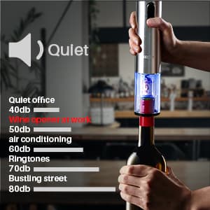 Secura Electric Wine Opener, Automatic Electric Wine Bottle Corkscrew Opener with Foil Cutter, Rechargeable (Stainless Steel) B01261VEOG