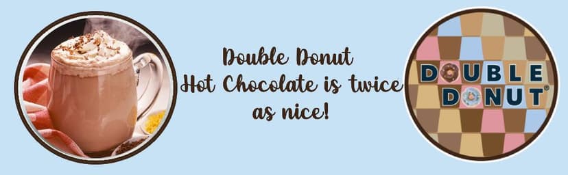 Double Donut Coffee Flavored Hot Chocolate Packets Variety Pack, 9 Count Includes Classic, Chocolate Raspberry, Salted Caramel, Peppermint, Eggnog & Gingerbread