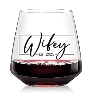 Christmas Gifts for Couples 2025,Wedding Gift, Wifey and Hubby Glasses Set,Bridal Shower Gifts for Bride and Groom, Newly-Married Anniversary for Him and Her,Mr and Mrs Gift,His and Hers Glass