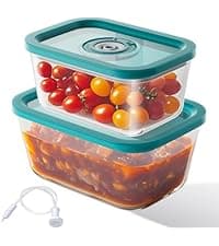 Gasbye Vacuum Sealer Machine, 95kPa Food Sealer with Double Heat Seal for Dry/Moist Food, Easy-lock Handle, Built-in Bag Storage & Cutter, Progress Display, Removable Drip Tray, Silver