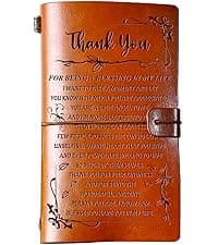 Hiipeenow Coach Appreciation Gifts for Men Women, Leather Travel Journal 140 Pages Presents, Baseball Softball Soccer Basketball Swim Football Coach Gifts, Christmas Birthday Thanksgiving