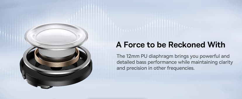 Baseus E20 True Wireless Earbuds, 12mm Drivers with Powerful Bass, 33H Long Playtime, IPX5 Water-Resistant, 2 ENC Mics for Clear Calls, Bluetooth 5.3 Headphones in-Ear Ear Buds