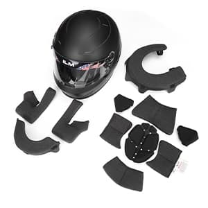 ILM Snell SA2020 Full Face Auto Car Racing Helmets for Men and Women Model 760(Matte Black, L)