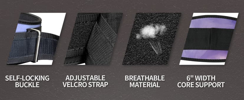 RitFit Weight Lifting Belt - Great for Squats, Lunges, Deadlift, Thrusters - Men and Women - 6 Inch Black/Camouflage