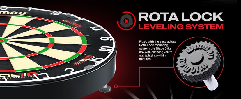 WINMAU Dart Board - Blade 6 Dartboard | Blade 6 Bundle - Professional PDC Darts Board with Official Tournament Specifications for Darts Enthusiasts