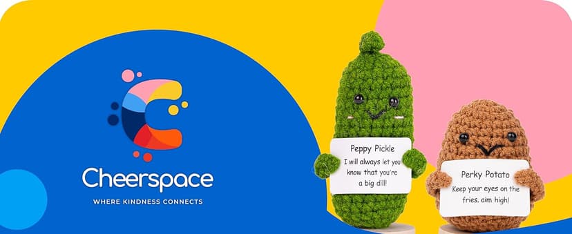 Cheerpal Veggies — Crochet Veggie Pack w/Stand (9 pc) Handmade Crochet Figurines Decor - Desk, Office, Coworker, Friend | Gifts for Women, Teen Girls, Mom, Girlfriend