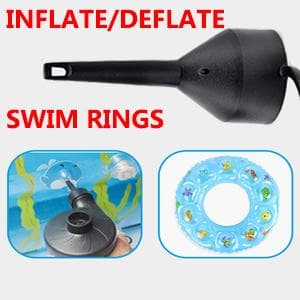 BOMPOW Electric Air Pump for Inflatables Air Mattress Pump Bed Pool Toy Raft Boat Quick Pump Black (AC Pump(130W))