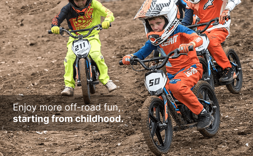 AIII Lightweight Electric Dirt Bike for Kids, 170/340W Electric Motorcycle Up to 10/12MPH, 24V Detachable Battery, Hand-Operated Dual Brakes Electric Balance Bike for Ages 3-6/5-12