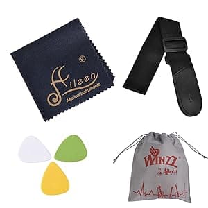 WINZZ AF227A 39 Inches Concert Acoustic Acustica Guitar with Full Kit, Delicate Vine