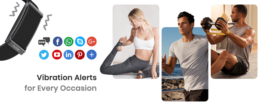 Smart Bracelet, Health Fitness & Activity Tracker with All-Day Continuous Heart Rate/Blood Pressure Monitor, Sleep Tracker, 170+ Sport Modes, 60 Day Battery & Free App, IP68 Smart Band for Android IOS