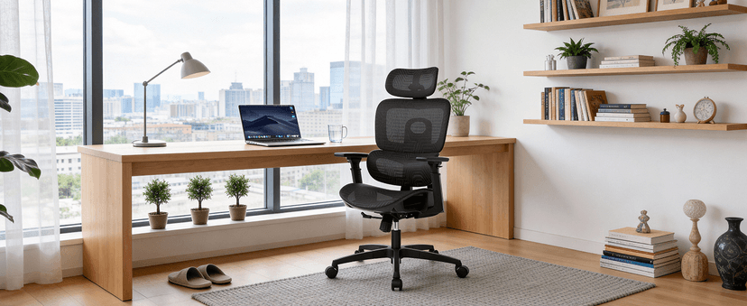 MoNiBloom Ergonomic Office Chair, High Back Mesh Desk Chair with Adjustable Headrest & 3D Armrests, Lumbar Support, 90–145° Recline, Swivel Rolling Computer Chair for Office Conference Room (1)