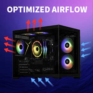 STORMCRAFT Sirius AI Gaming Desktop - Intel i5 14400F up to 4.7GHz, RTX 5060 GDDR7, 32GB DDR5 RGB 6000MHz, 1TB NVMe Gen4 SSD, Intel B760 Motherboard, 650W Gold PSU, Win 11 Home VR Ready