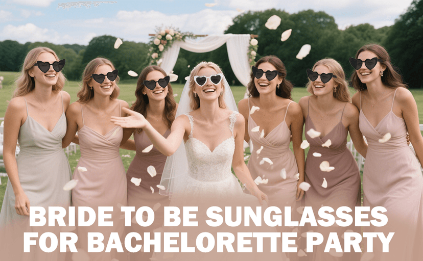 Bride Sunglasses, Bachelorette Sunglasses, Bridal Party, Bachelorette Gifts for Bridesmaids, Bridal Shower Proposal Gifts Bride to Be Heart Sunglasses Bachelorette Party Favors, 8 Pack B0FKBR7994