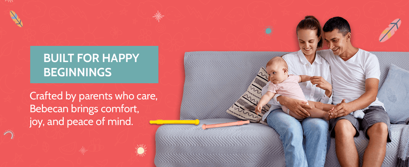 Bebecan Teething Sticks for Babies 36+ Months – Super Soft Silicone Teething Aids, Infant Oral Soothing Relief Back Molars, Multicolor 6-Pack