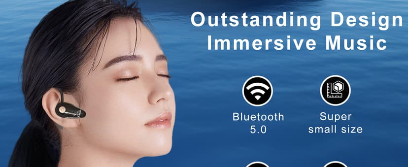 Kendir Bluetooth Headset, V5.0 Ultralight Wireless Headphone Cell Phone Earpiece with Mic Headsetcase,Volume Control, Handsfree Earbud,Compatible with Android/iPhone/Smartphones/Laptop