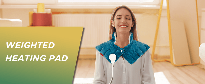 Comfytemp Heating Pad for Neck and Shoulders and Back, 2.6lb Weighted Electric Heat Pad for Pain Relief, Large FSA Eligible Heated Wrap, 9 Heat Settings, 11 Auto-Off, Gifts for Women Men Mom Dad