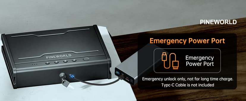 Interior Light Emergency Power Supply Voice Navigation Mute Mode, With Cable For Home, Nightstand, Car,Travel. Nice Gift PINEWORLD Biometric Fingerprint Handgun Safe with Raised Backlit Keypad&Key B0CD7BJF1H