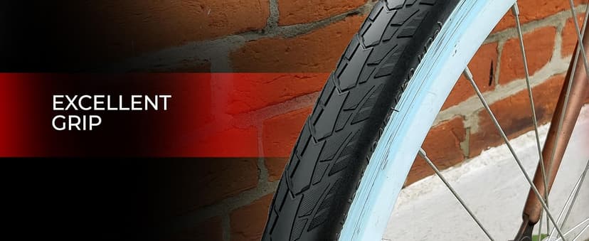 Fincci Pair 700x40c Bike Tire - 700c Gravel Tires with Kevlar & Nylon 1mm Puncture Proof - Lightweight 60 TPI Foldable Bicycle Tires 42-622 for Hybrid, Electric, Touring Bikes