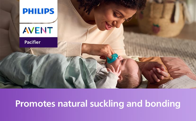 Philips Avent Soothie Orthodontic Baby Pacifiers, 100% Silicone Pacifiers, One Piece, BPA-Free, for Babies 0-3 Months, Green, 4 Pack, Model SCF190/41