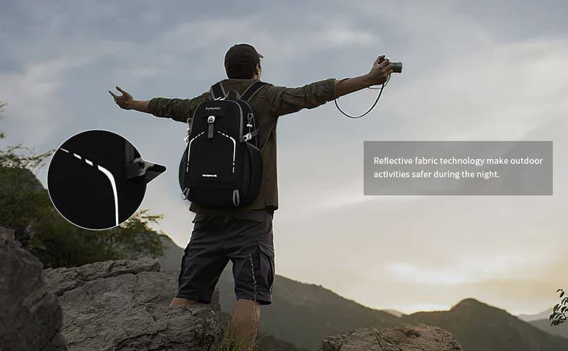 35L Lightweight Packable Backpack – Durable Foldable Daypack for Travel, Hiking, and Gym (Black)