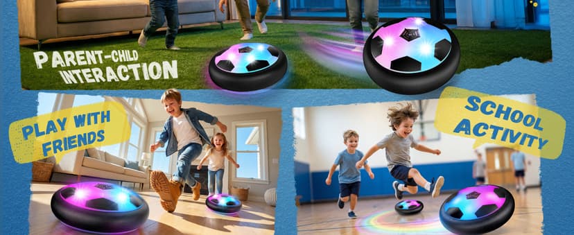 HopeRock Hover Soccer Ball Toys for 3-12 Year Old Boys Girls, Indoor and Outdoor Creative Toys for Toddlers with Foam Bumper, Birthday Gifts for 3 4 5 6 7 8+ Year Old Children's