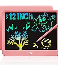 TEKFUN LCD Writing Tablet Doodle Board, 10inch Colorful Drawing Tablet Writing Pad, Kids Travel Essentials, Toddler Toys for 3 4 5 6 7 8 Year Old Girls Boys (Blue)