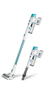Kenmore DS4020 Cordless Stick Vacuum Lightweight Cleaner 2-Speed Power Suction LED Headlight 2-in-1 Handheld for Hardwood Floor, Carpet & Dog Hair, Green