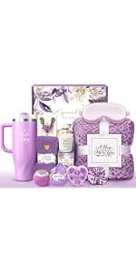 Gifts for Women, Mom, Wife, Her, Girlfriend, Sister, Bestie - Happy Birthday, White Elephant, Self Care Spa Gift Basket Set, Womens Gifts for Christmas, Teacher, Nurse, Employee Appreciation Gifts