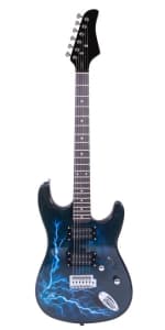 Ktaxon DIY Electric Guitar Kit with Mahogany Body, Full Size 6-String Electric Guitar Kits W/Maple Neck, Shoulder Strap, SSS Pickups, All Accessories Included, Wood Color (KST)