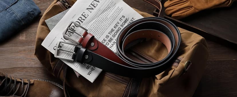 CHAOREN 1.5" Mens Belts Leather - Italian Full Grain Leather Belts - Ideal for Casul Jeans & Work Wear