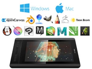 XP-PEN Artist12 11.6 Inch FHD Drawing Monitor Pen Display Graphic Monitor with PN06 Battery-Free Multi-Function Pen Holder and Glove 8192 Pressure Sensitivity