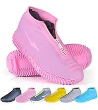 ydfagak Shoe Covers Waterproof Reusable Foldable Not-Slip Rain Shoe Covers with Zipper,Shoe Protectors Overshoes Rain Galoshes for Kids Men and Women