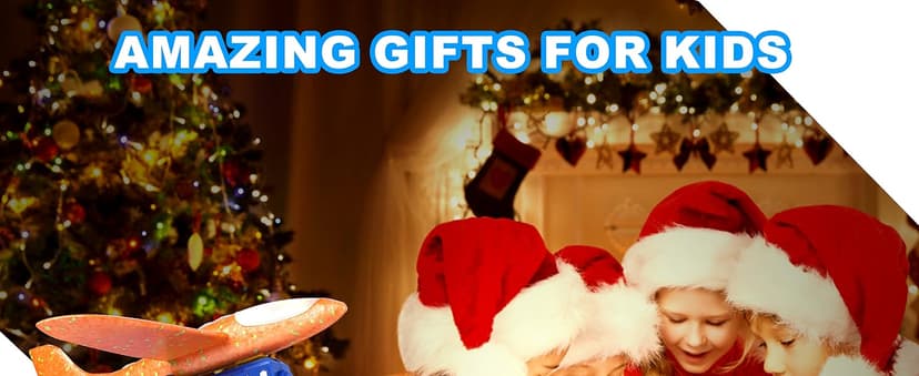 Fuwidvia 3 Pack Airplane Launcher Toys, 13.2'' LED Foam Glider Plane Toy for Boys, 2 Flight Modes Outdoor Flying Toys Birthday Gifts for Boys Girls 4 5 6 7 8 9 10 11 12 Year Old (Blue&Green&Orange)