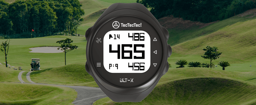 TecTecTec TecTecTec ULT-G Stylish, Lightweight and Multi-Functional Golf GPS Watch, Durable Wrist Band with LCD Display, Worldwide Preloaded Courses - Black