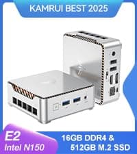 KAMRUI Pinova P2 Mini PC, AMD Ryzen 4300U(Beats 3500U/3200U/N150,Up to 3.7 GHz) Mini Computers, 16GB RAM 512GB SSD Mini Desktop Computers, Triple 4K Display/HDMI+DP+Type-C/WiFi/BT for Home/Business