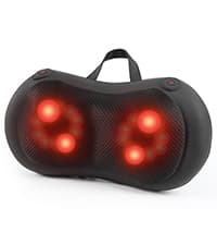 Back and Neck Massager,Shiatsu Back Massager with Heat,Cordless Portable Kneading Shoulder Massage Shawl Electric Massage Pillow for Pain Relief Deep Tissue Gifts for Dad Mom Friends