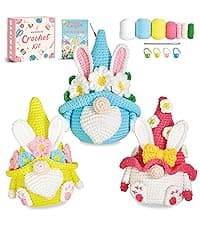 MAGIMUSE Crochet Kit for Beginners, Crochet Starter Kits, Amigurumi Craft Knitting Crocheting Kits with Step-by-Step Video Tutorials, 6 Pack Hanging Potted Plants Family(40%+ Yarn