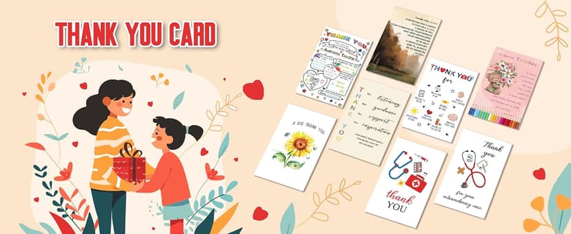 Fill in the Blanks,Teacher Thank You Gifts Idea from Kids Students with Envelopes,Premium 8x5.3 Inch Cardstock,Blank Inside Hongshan Thank You Card for Teacher,Funny Appreciation Card Gift Decoration B0DQC6YMVT