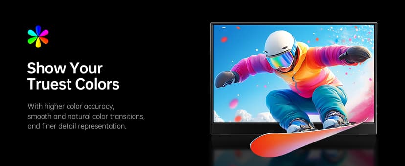 VILVA Portable-Monitor-for-Laptop - 15.6'' 1080P FHD IPS Display USB-C HDMI Portable Monitor for Laptop with Cover and Speakers External Monitor for Laptop/PC/Mac/Phone/Xbox Switch/PS4/